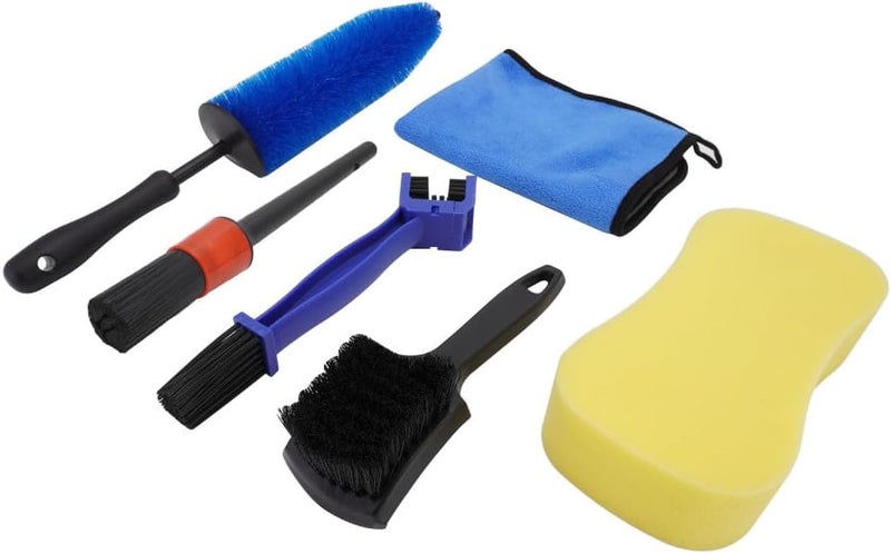 BAOUFF Motorcycle Wheel Cleaning Stand with Cleaning Brush Kit,Universal Roller Paddock for Dirt Street Bike Ebike for Tire Cleaning & Chain Lubrication(Bikes<700 lb & Tire Width<250 mm)(9PCS) - Image 3
